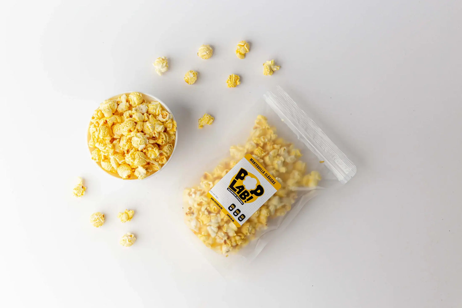 Bolsa palomitas mantequilla con plato Pop Lab