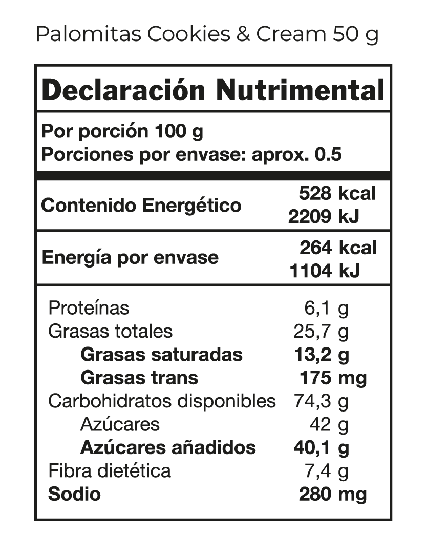 Palomitas Cookies & Cream 50g 🤍