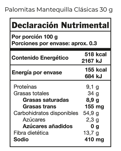 Palomitas Mantequilla Clásicas 30g 💛