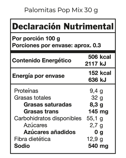 Palomitas Pop Mix 30g 💛🧡❤️‍🔥